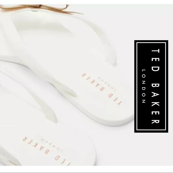 NWT Ted Baker Suszie Jelly Flip Flop Bow Detail Sandals - Picture 4 of 14